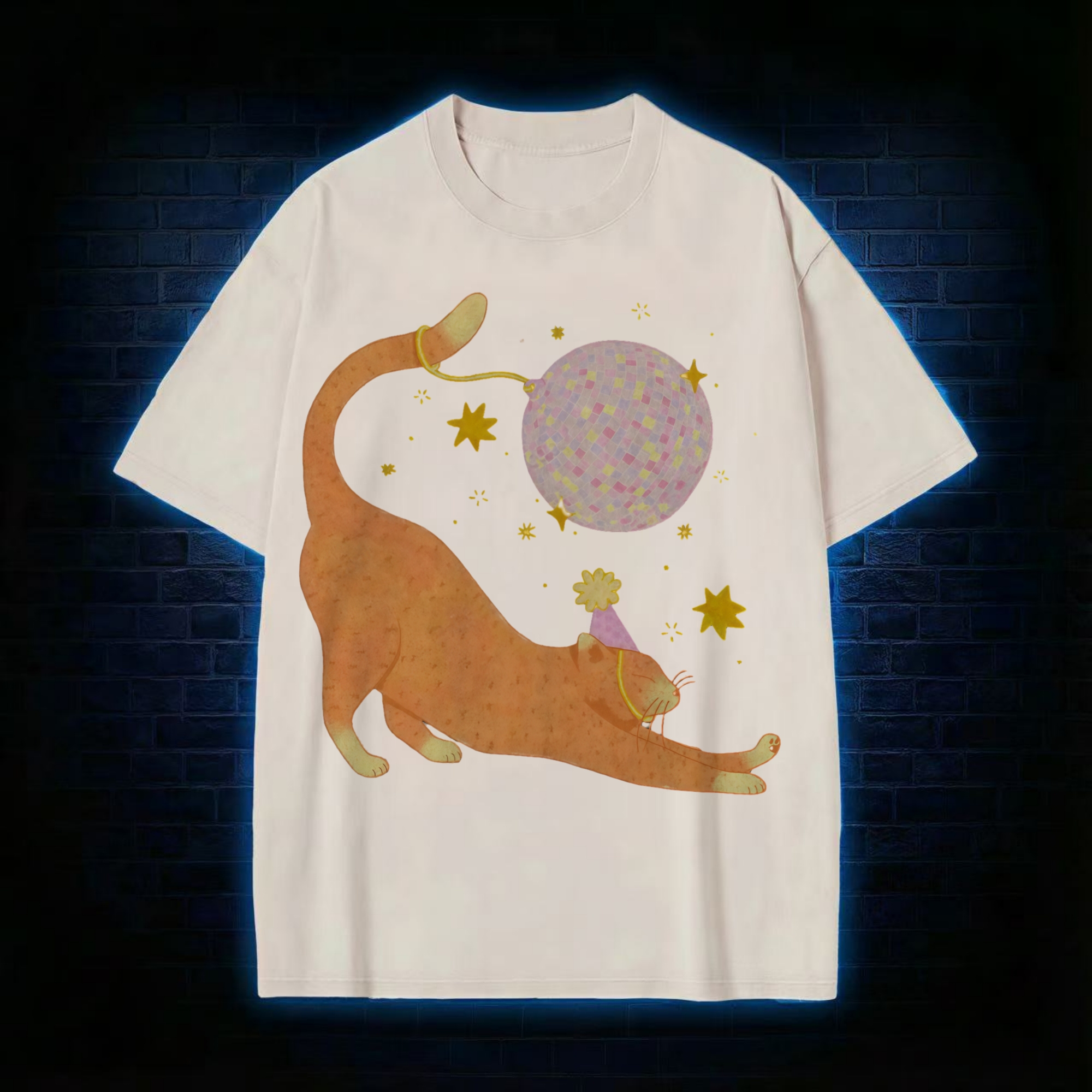 Cute Cat Disco T-shirt