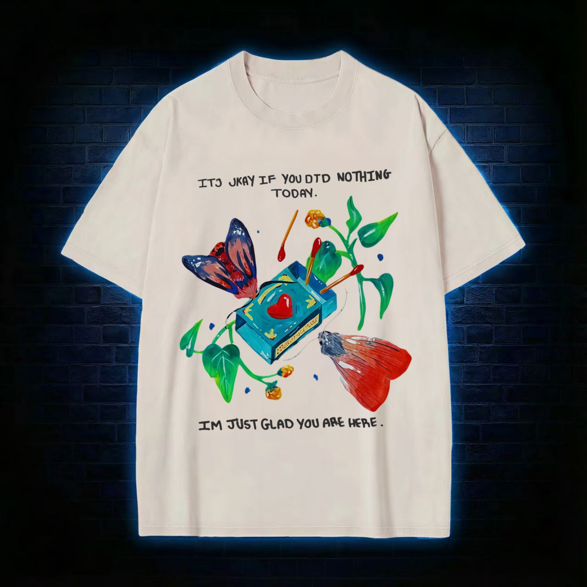 Glad You Are Here Washed T-shirt