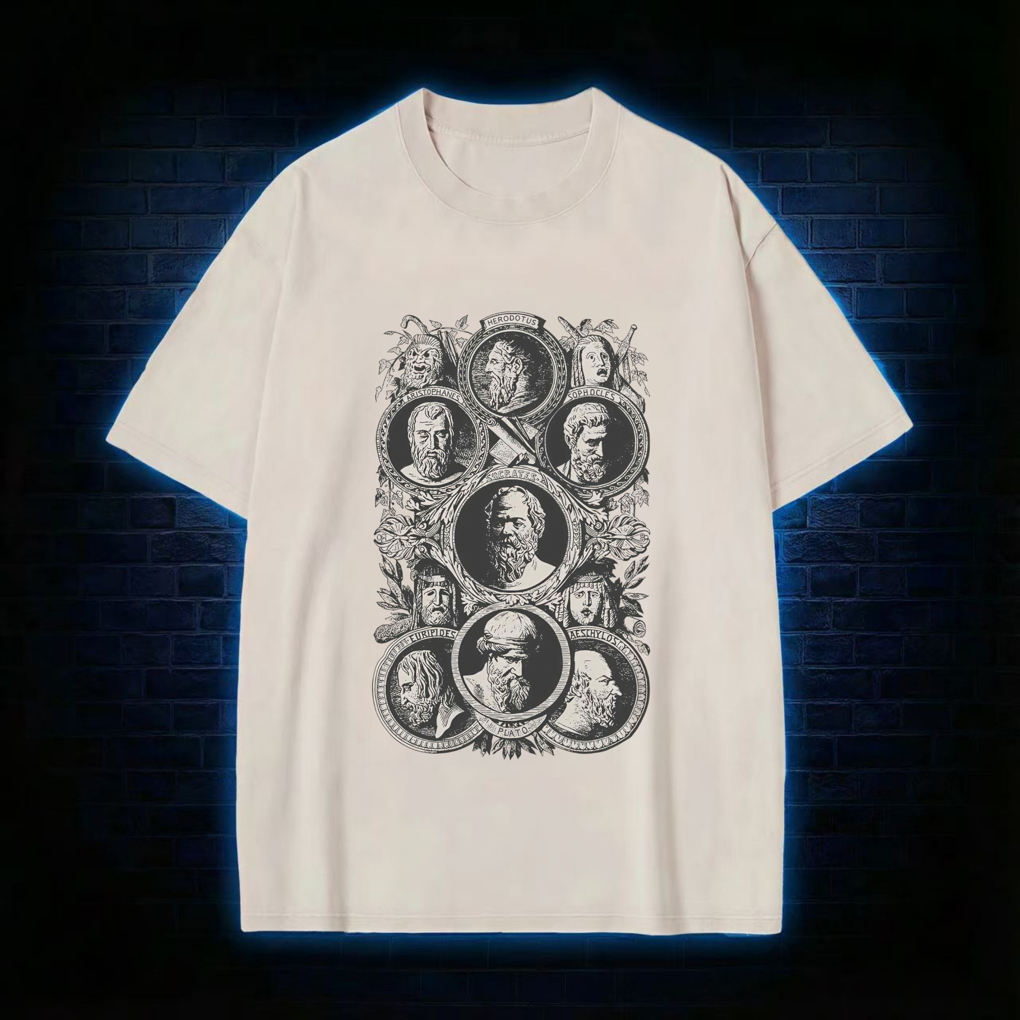 Greek Philosophers Washed T-shirt