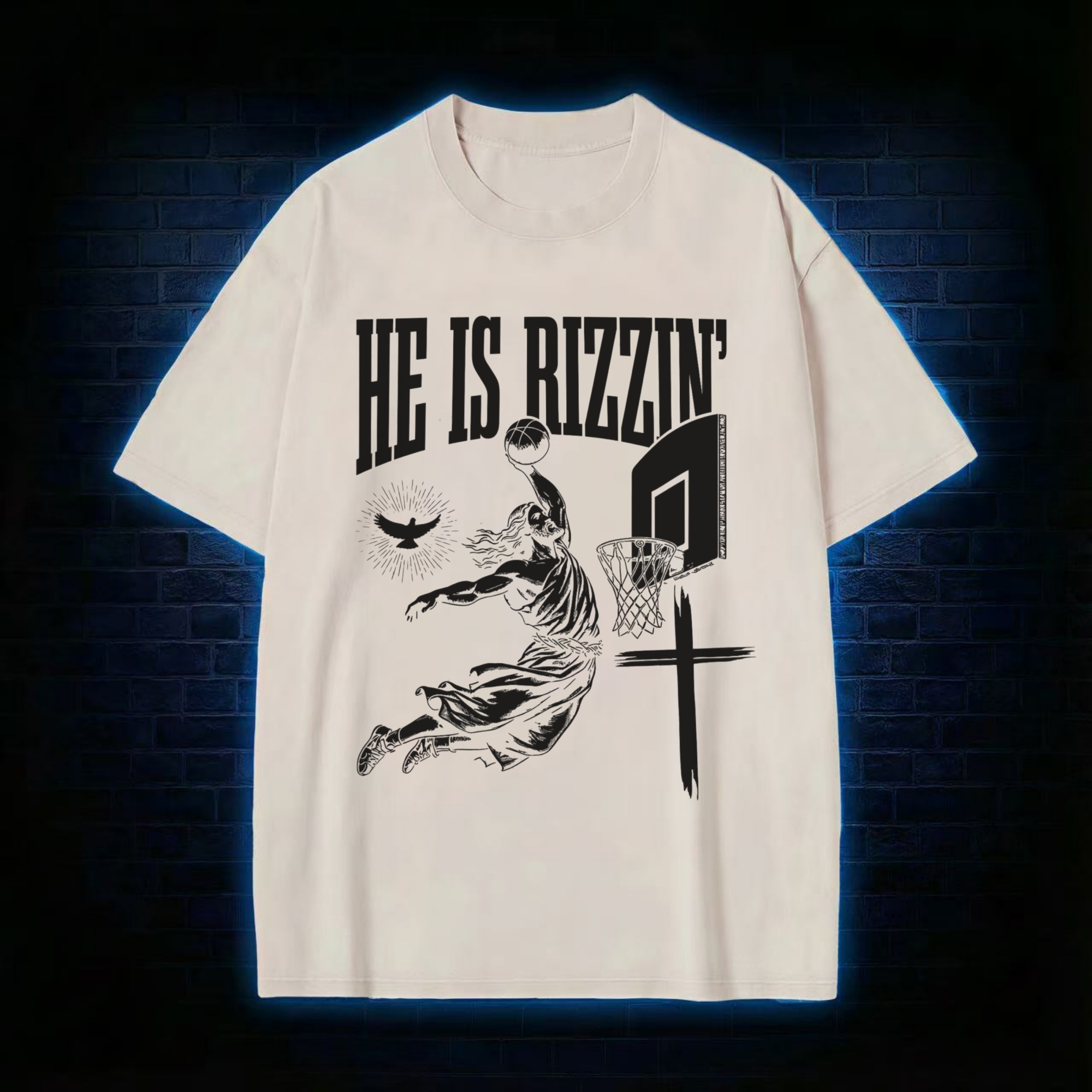 He Is Rizzin' Washed T-shirt