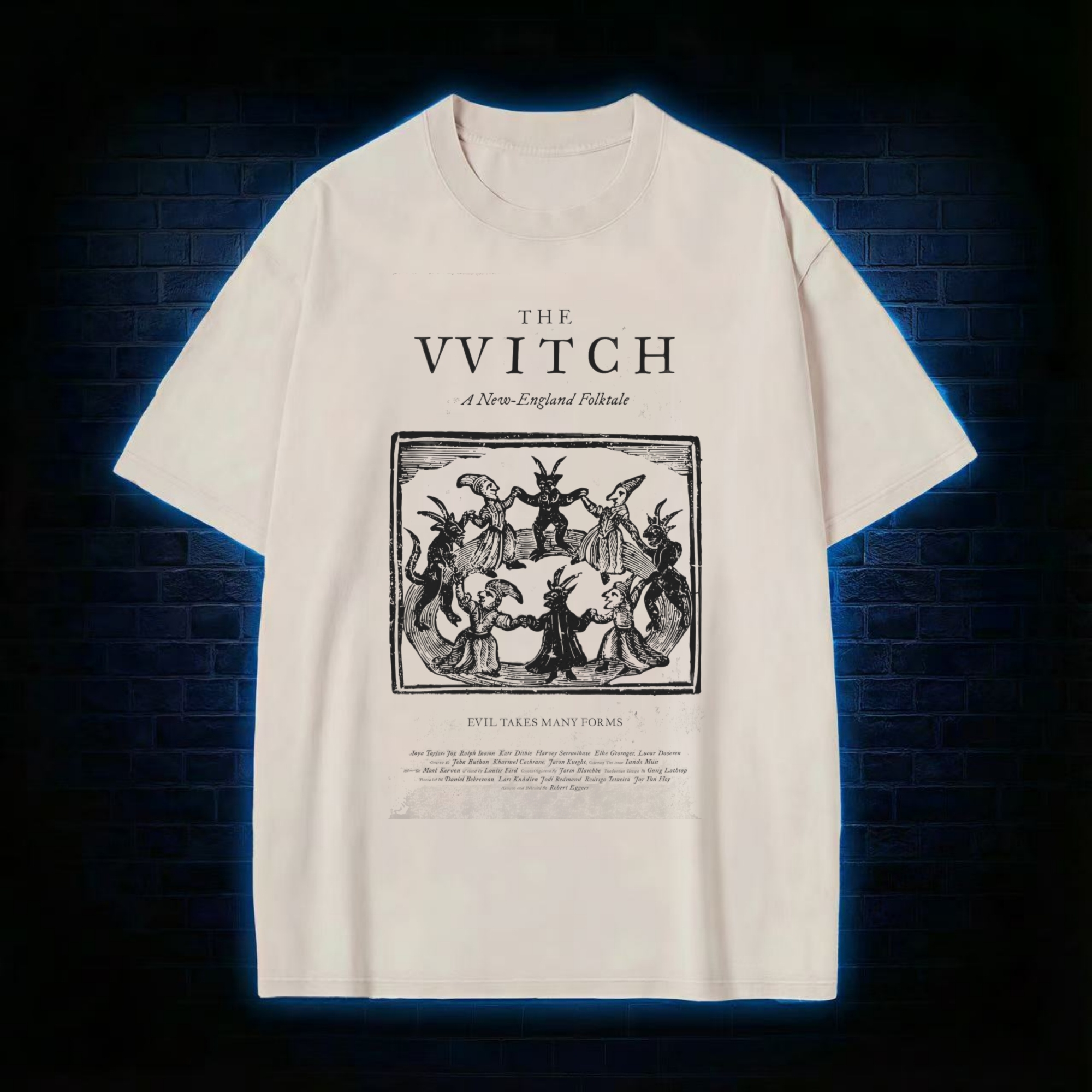 The Witch Retro Horror Folk Washed T-shirt