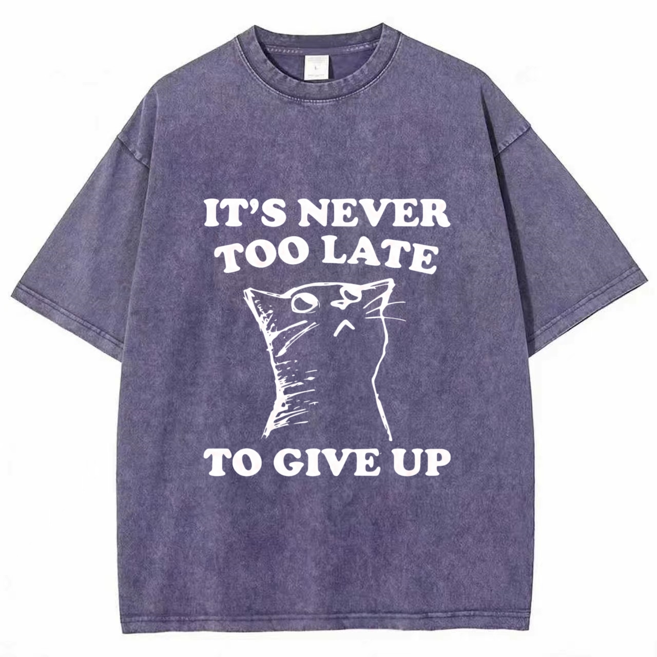 It's Never Too Late To Give Up Washed T-shirt