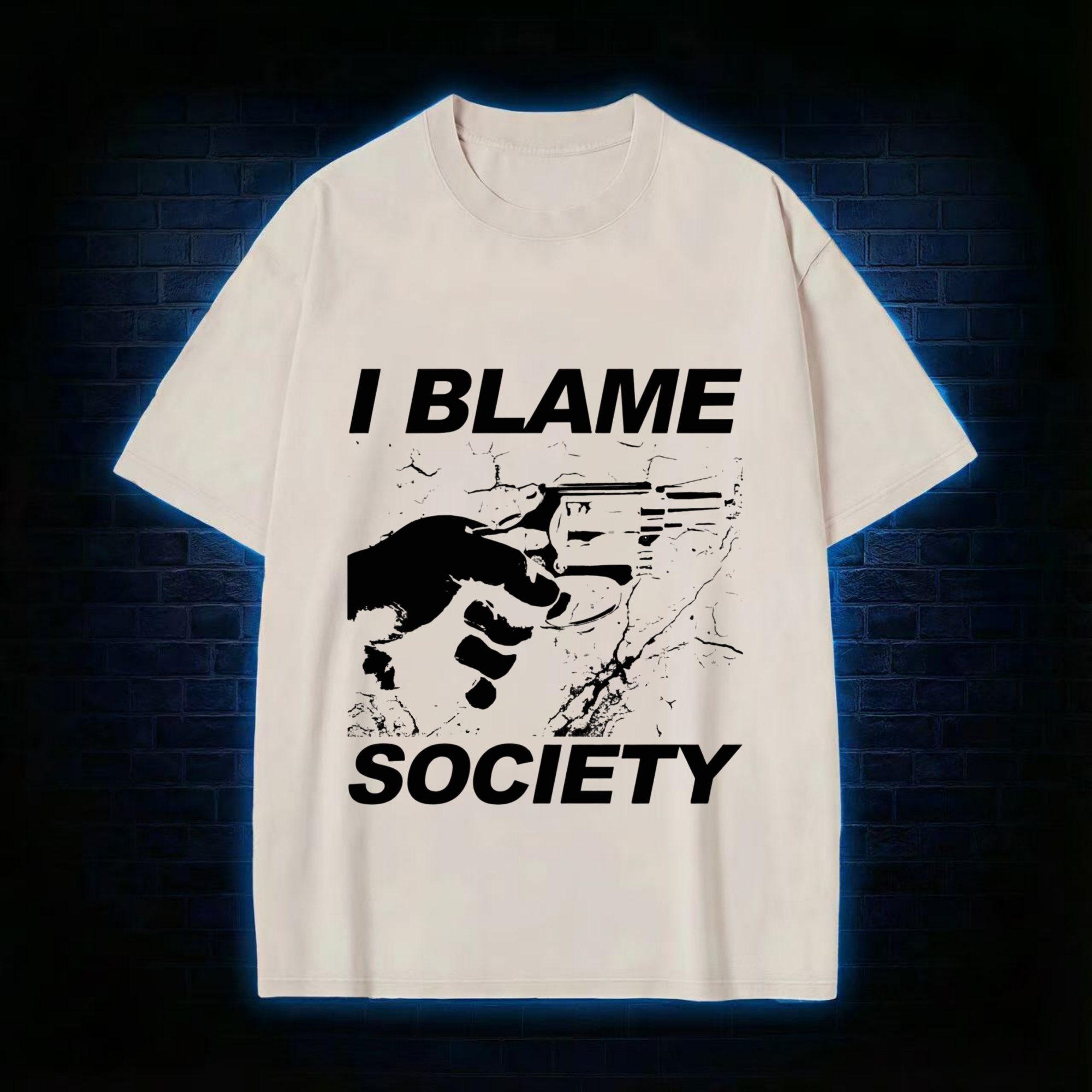 I Blame Society Washed T-shirt