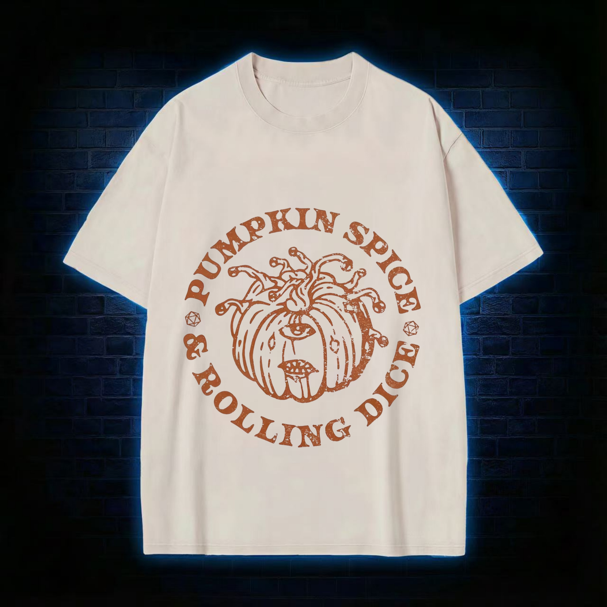 Pumpkin Spice and Rolling Dice Washed T-shirt