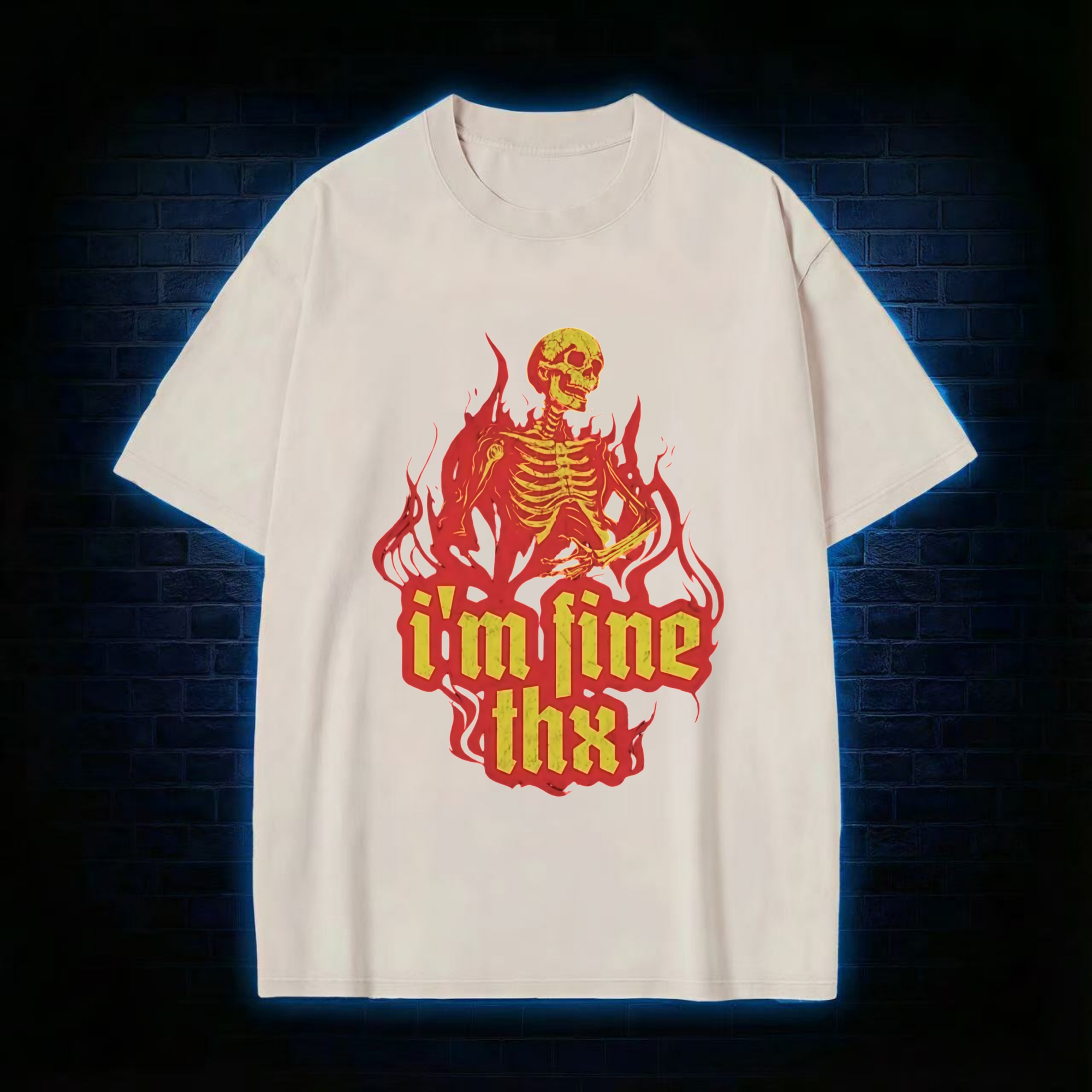 I'm Fine Thx Washed T-shirt