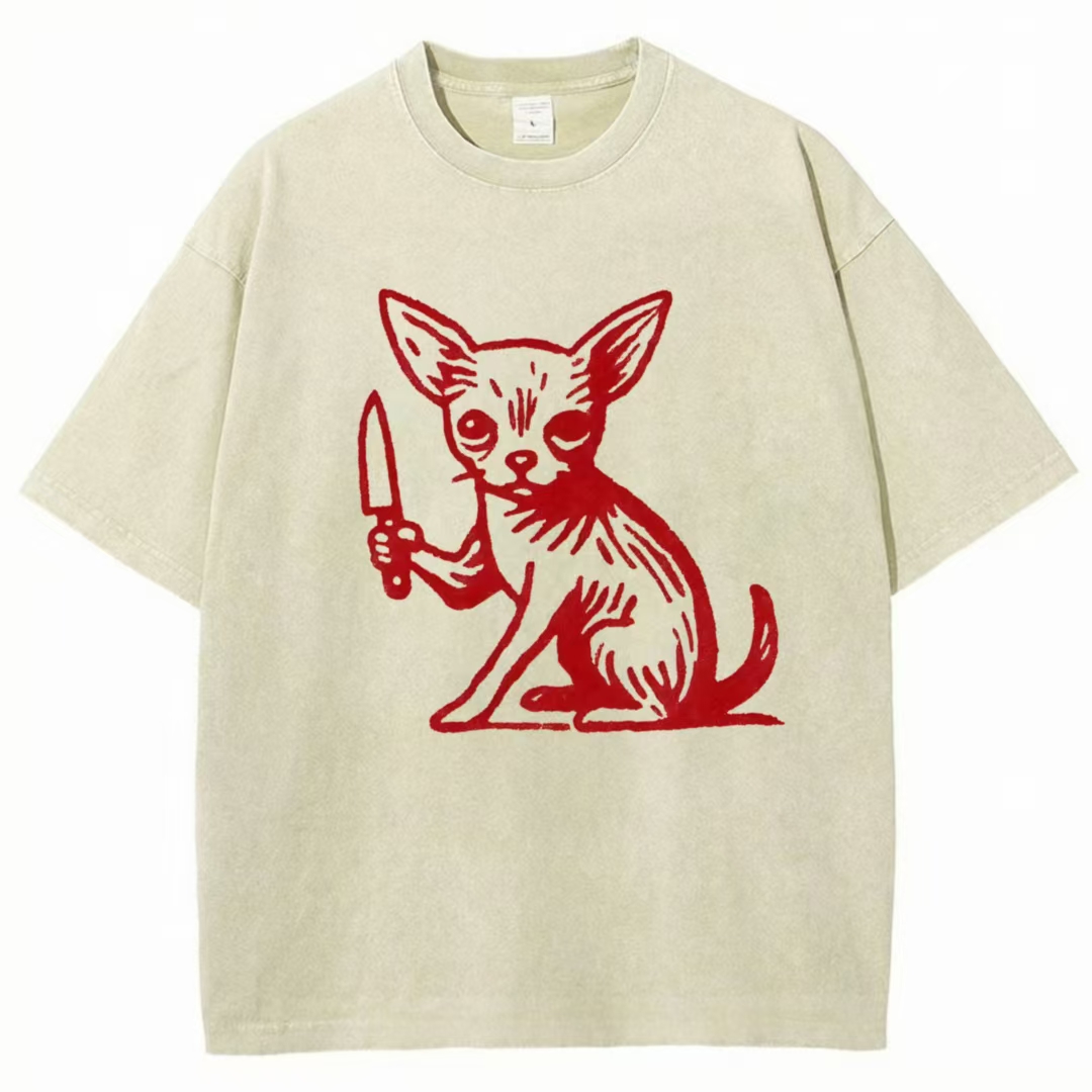 Funny Chihuahua  Killer Washed T-shirt