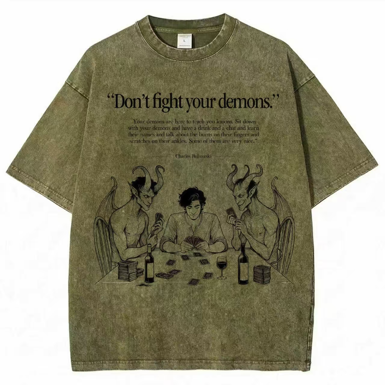 Don't Fight Your Demons Washed T-shirt