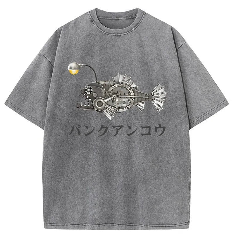  Anglerfish Japanese Washed T-Shirt