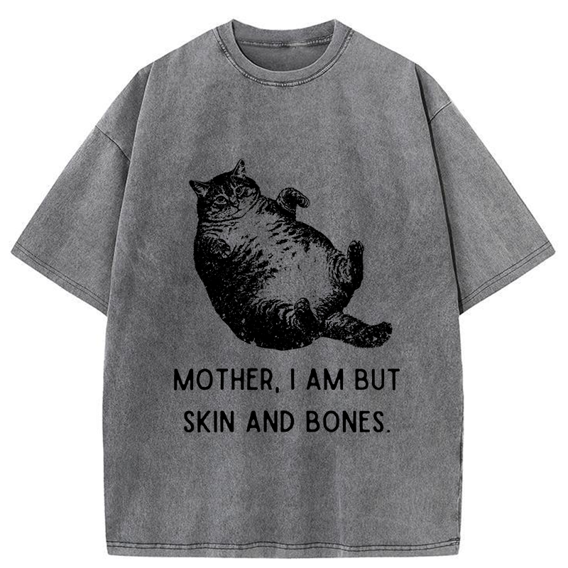 FadedStorm Overweight Cat And Its Doting Owner Washed T-Shirt