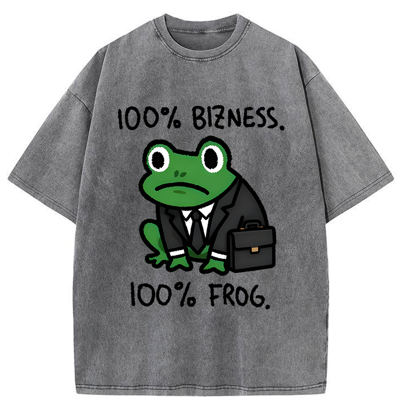 100% Bizness 100% Frog Washed T-Shirt