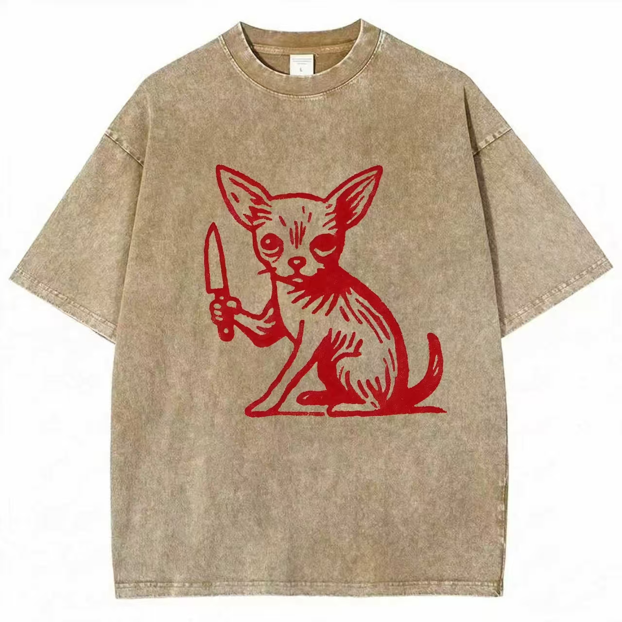 Funny Chihuahua  Killer Washed T-shirt