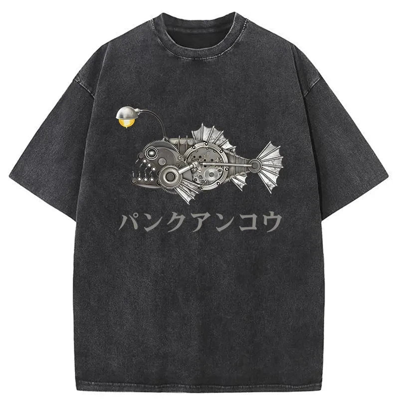  Anglerfish Japanese Washed T-Shirt