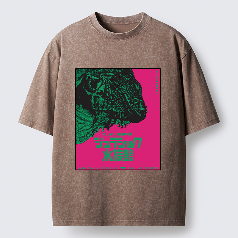 Tokyo Aquarium Poster Washed T-Shirt
