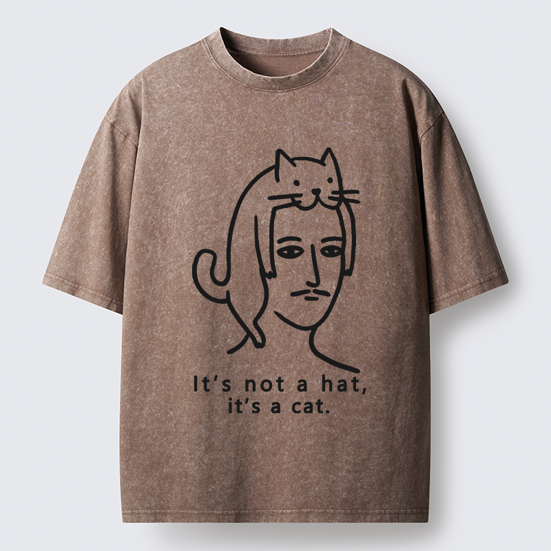  Not Hat It’s A Cat Washed T-Shirt