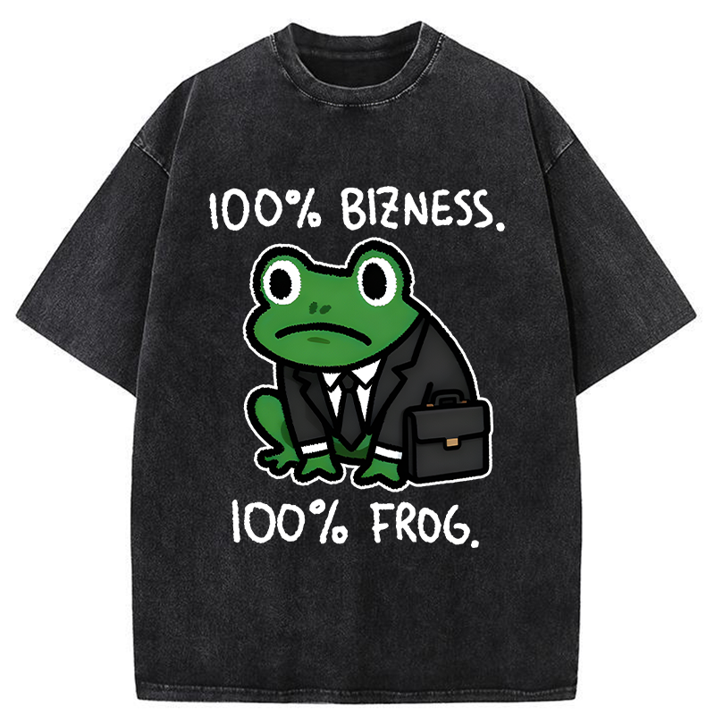100% Bizness 100% Frog Washed T-Shirt