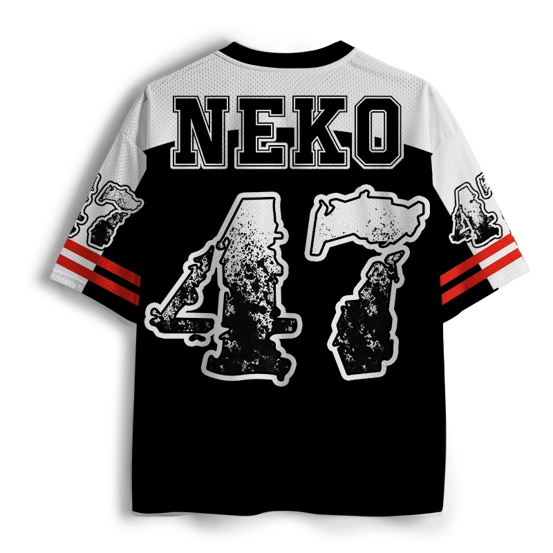  Japanese Cat Samurai Retro Mesh Jersey