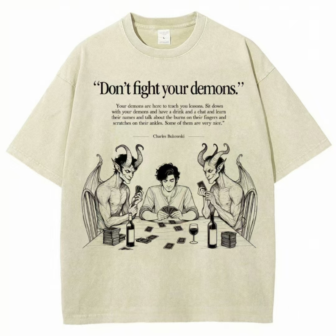 Don't Fight Your Demons Washed T-shirt