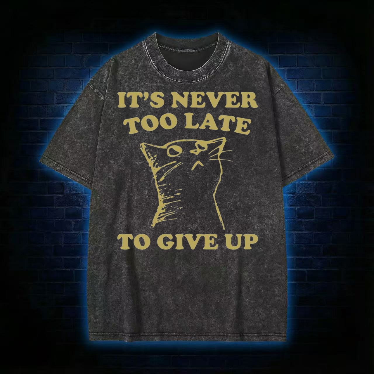 t's Never Too Late To Give Up Washed T-shirt