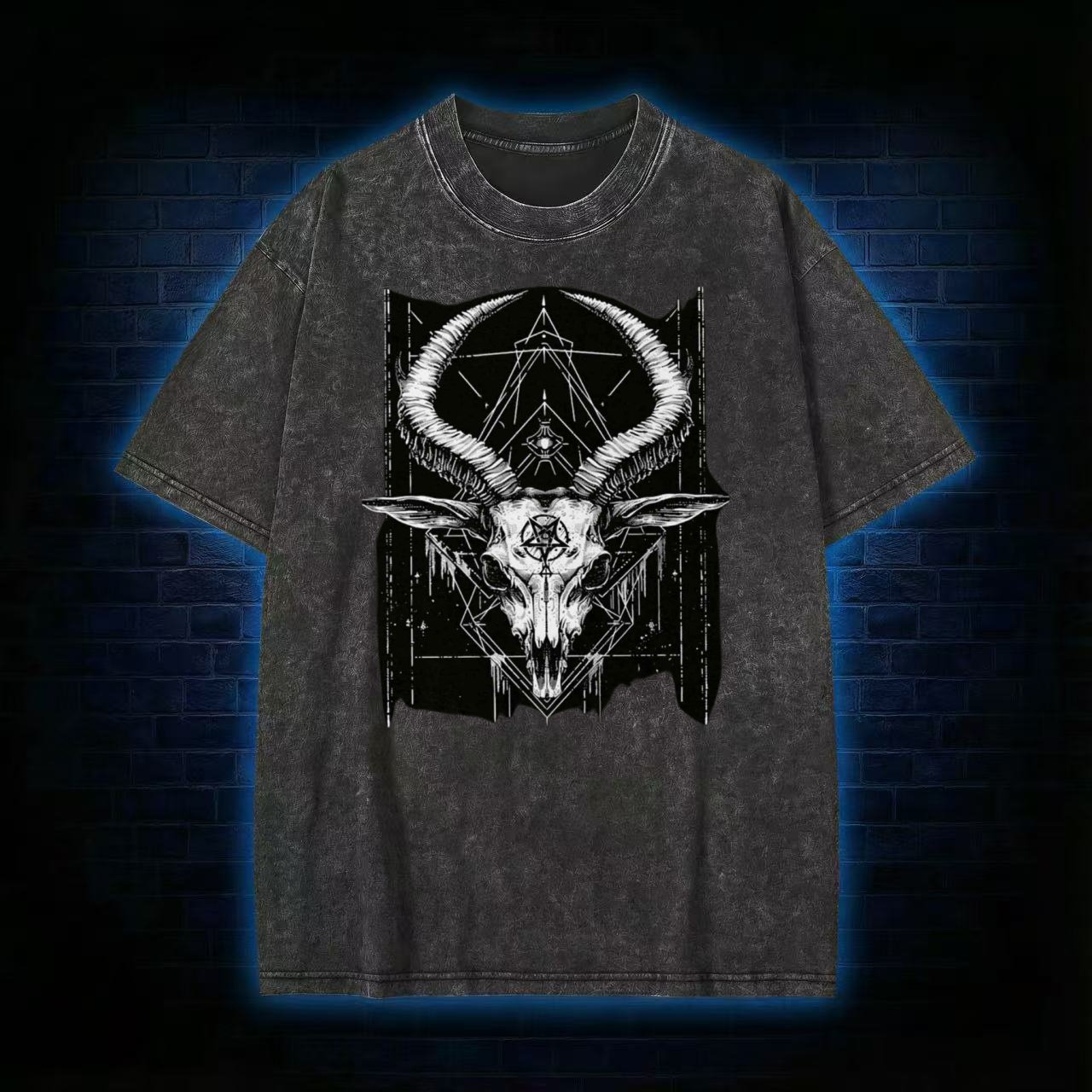 Baphomet Occult Washed T-shirt