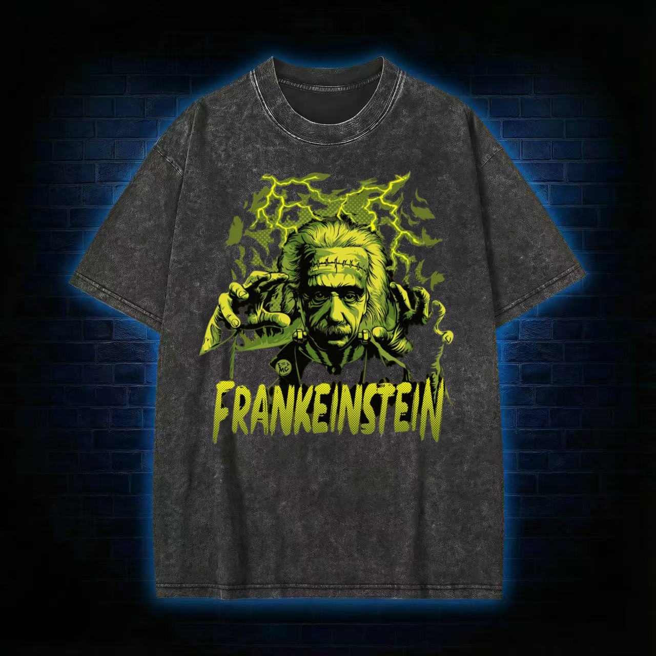 "Frankeinstein" Mad Scientist Monster Mash Washed T-shirt