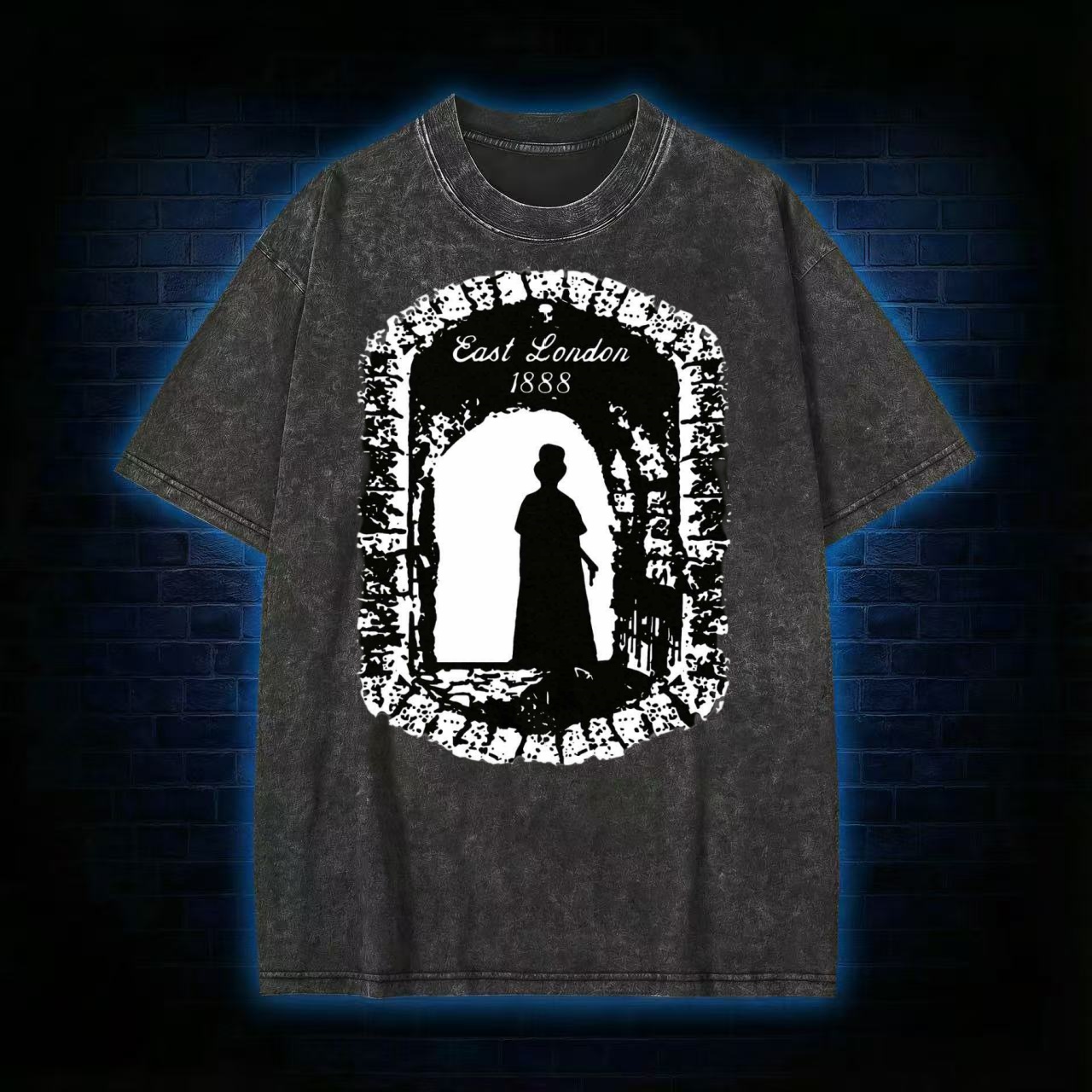 East London 1888 Jack The Ripper Washed T-shirt