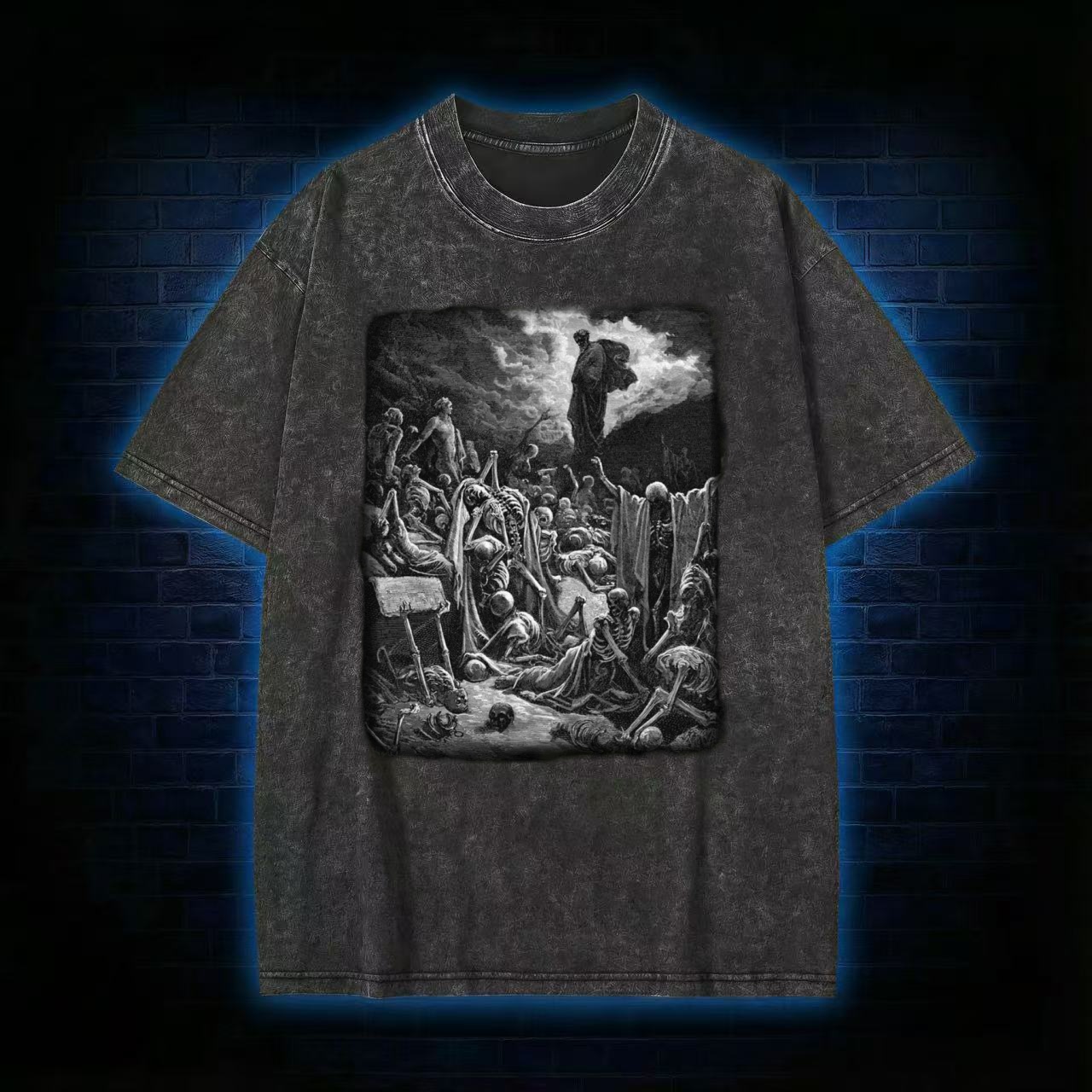 The Vision Of The Valley Of Dry Bones Art Washed T-shirt