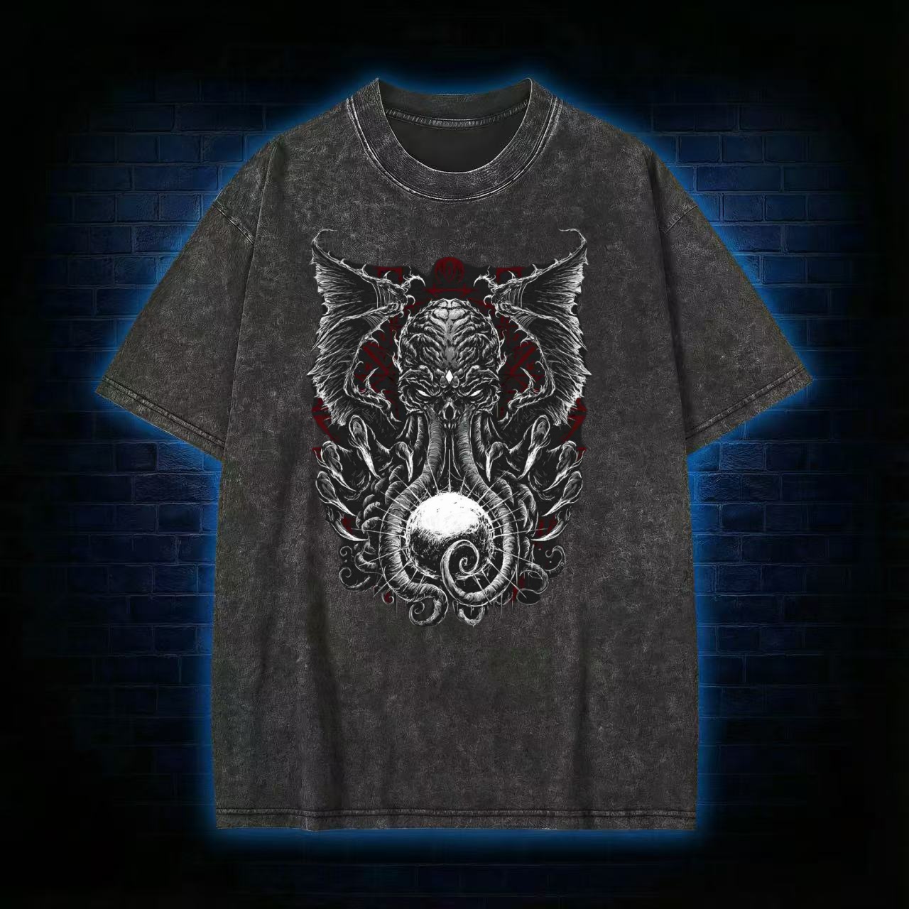 Cthulhu Cosmic Horror Washed T-shirt