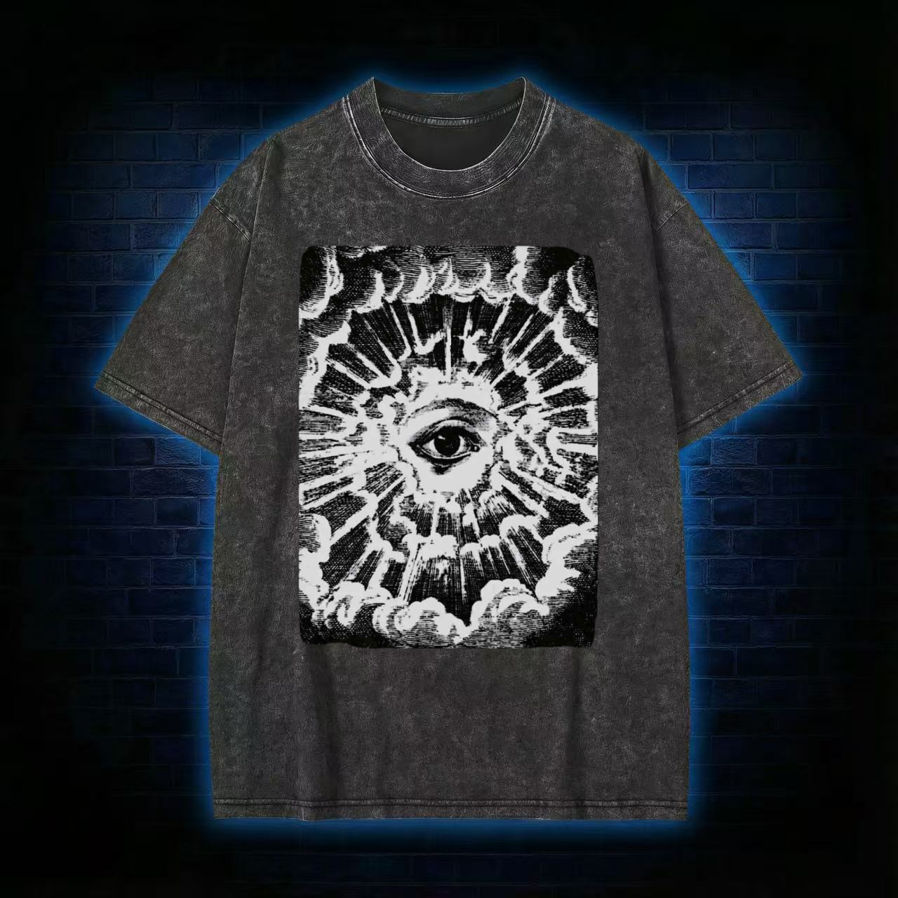 All-Seeing Eye Occult Graphic Washed T-shirt