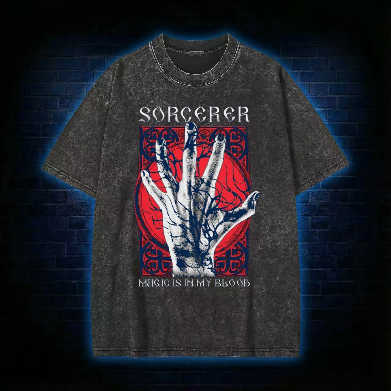 "Sorcerer: Magic Is In My Blood" Washed T-shirt