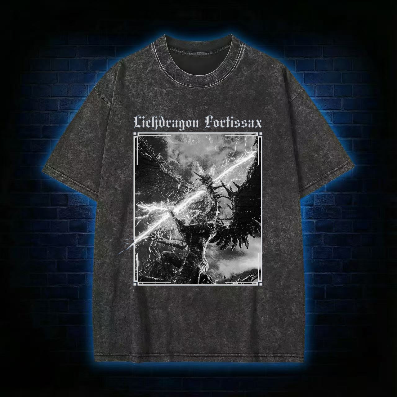 Lichdragon Fortissax Elden Ring Washed T-shirt