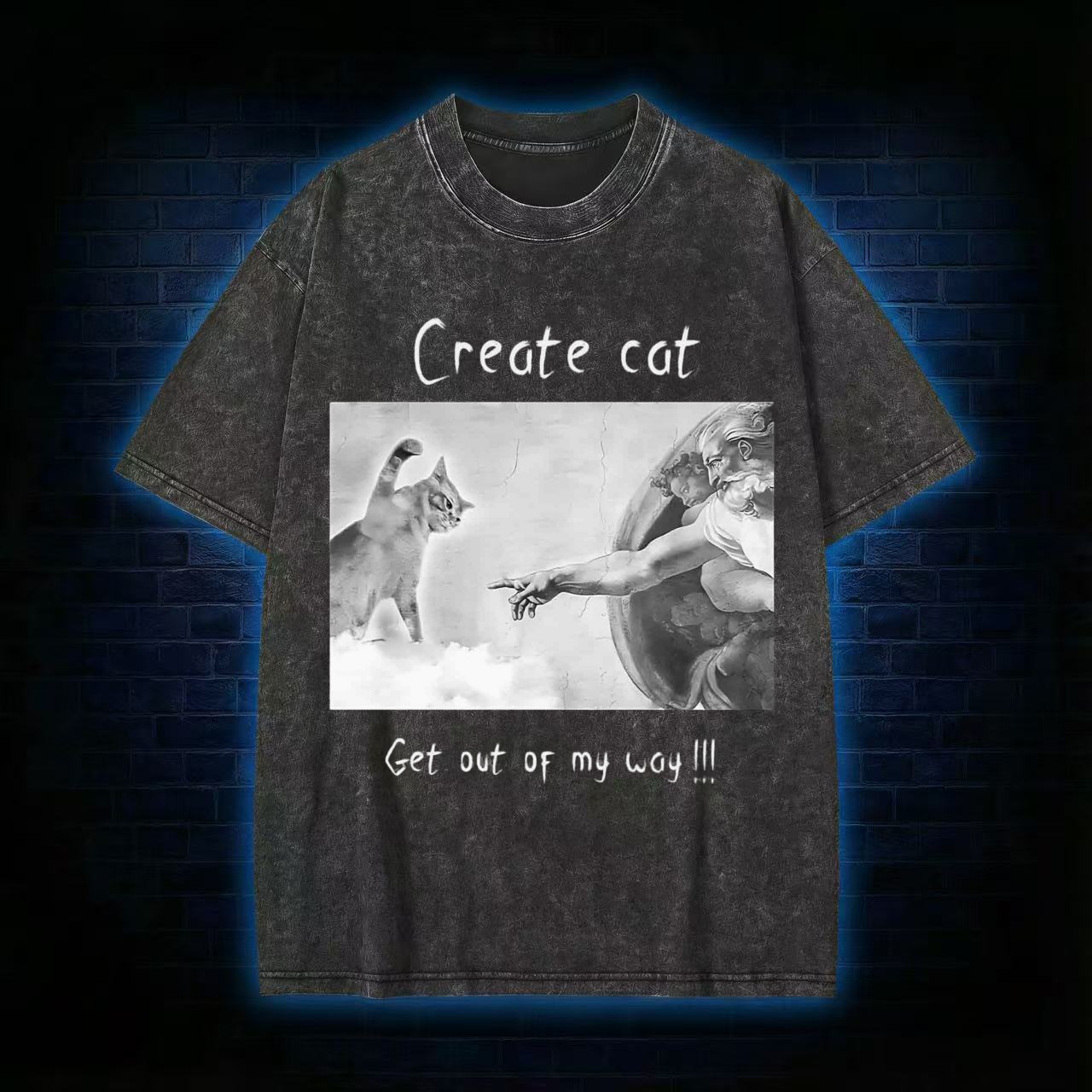 Create Cat Washed T-shirt