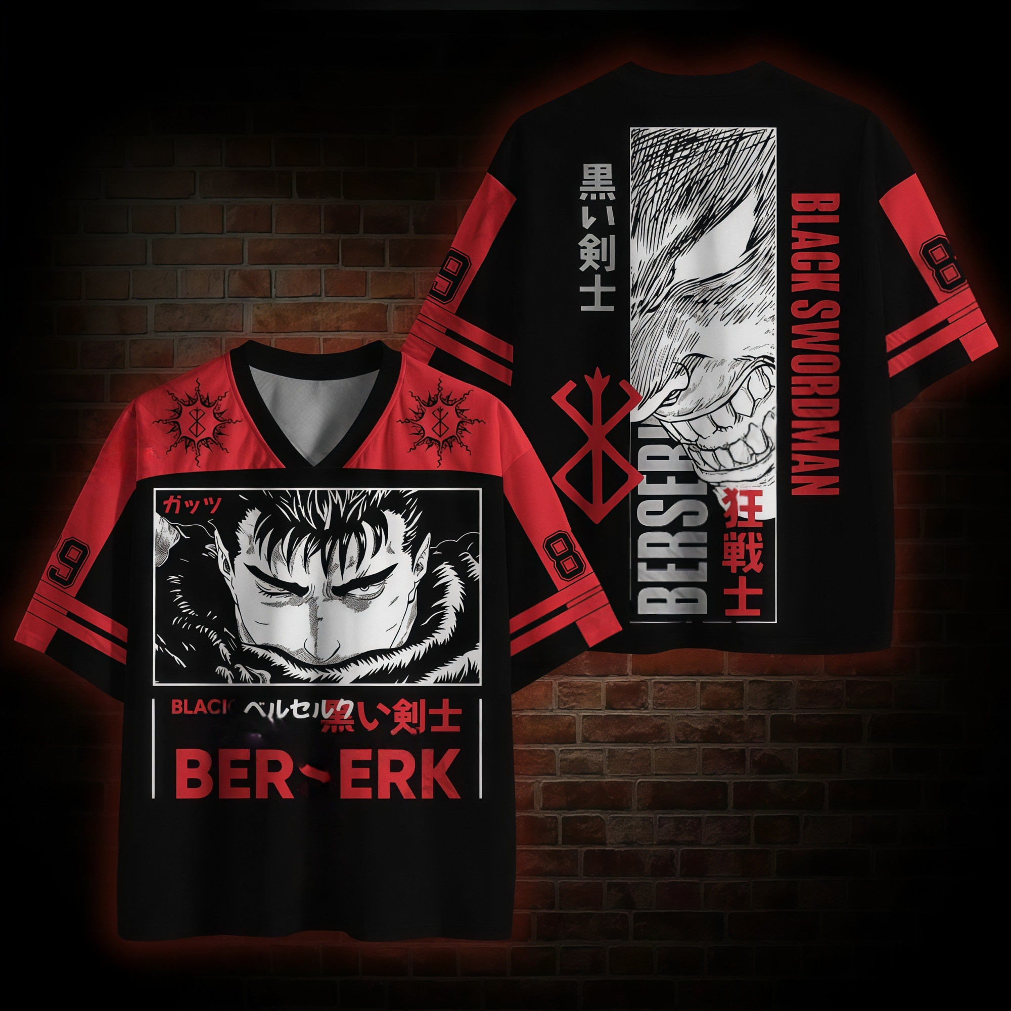 Black Swordman Mesh Jersey