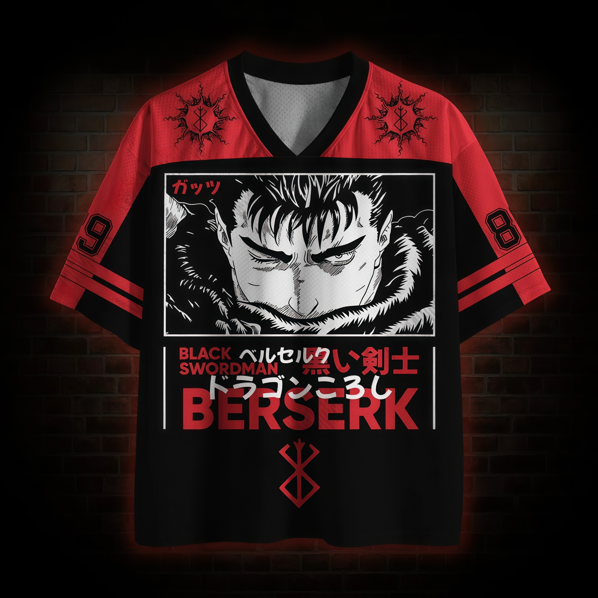 Black Swordman Mesh Jersey