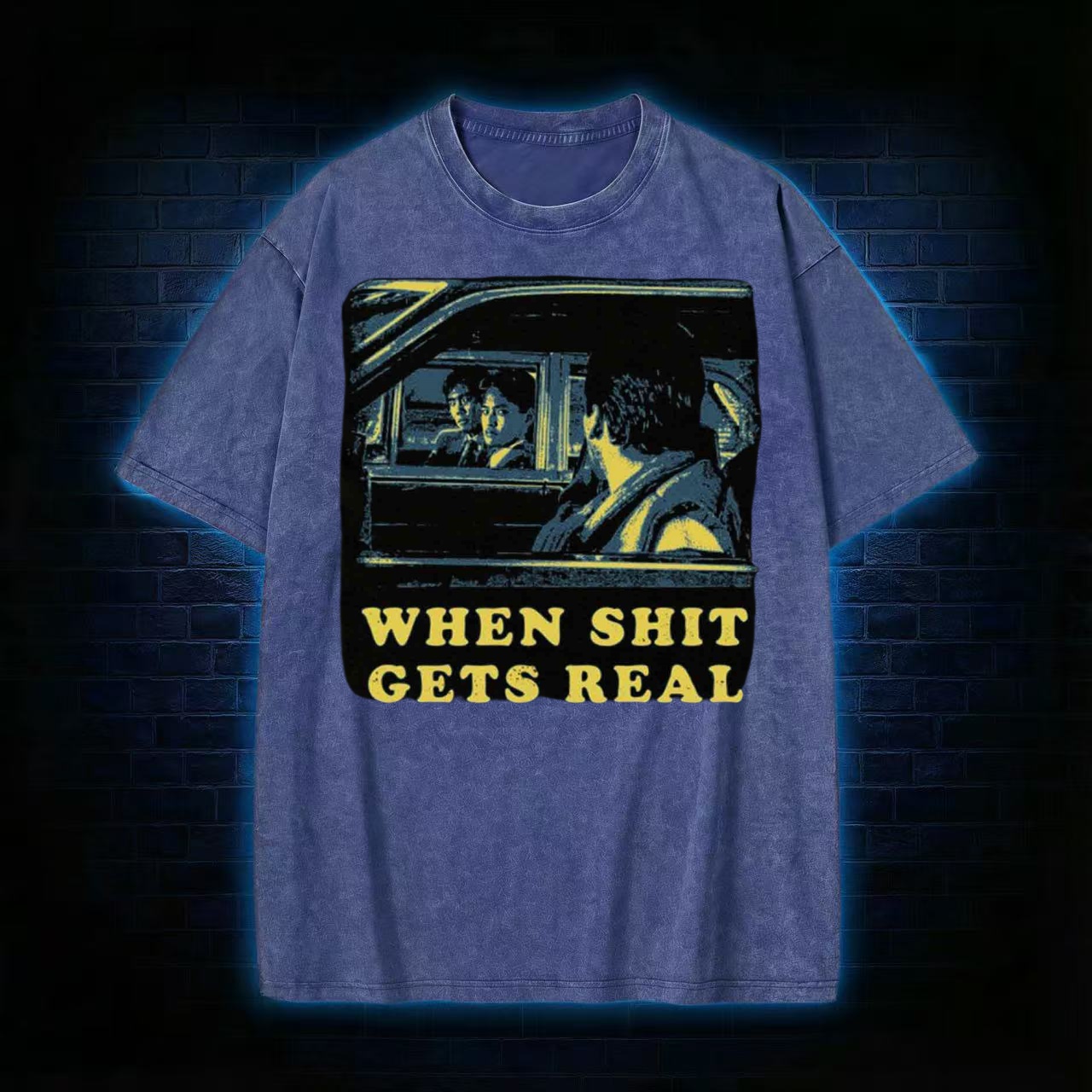 When Shit Gets Real Washed T-shirt