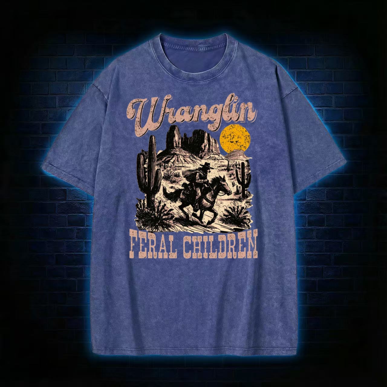 Wranglin' Feral Children Washed T-shirt