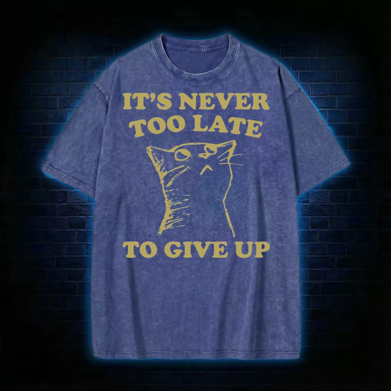 t's Never Too Late To Give Up Washed T-shirt