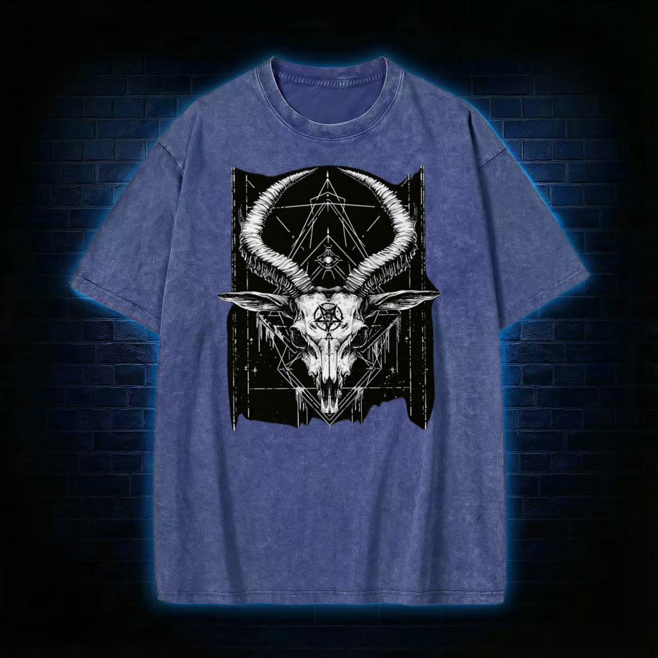 Baphomet Occult Washed T-shirt