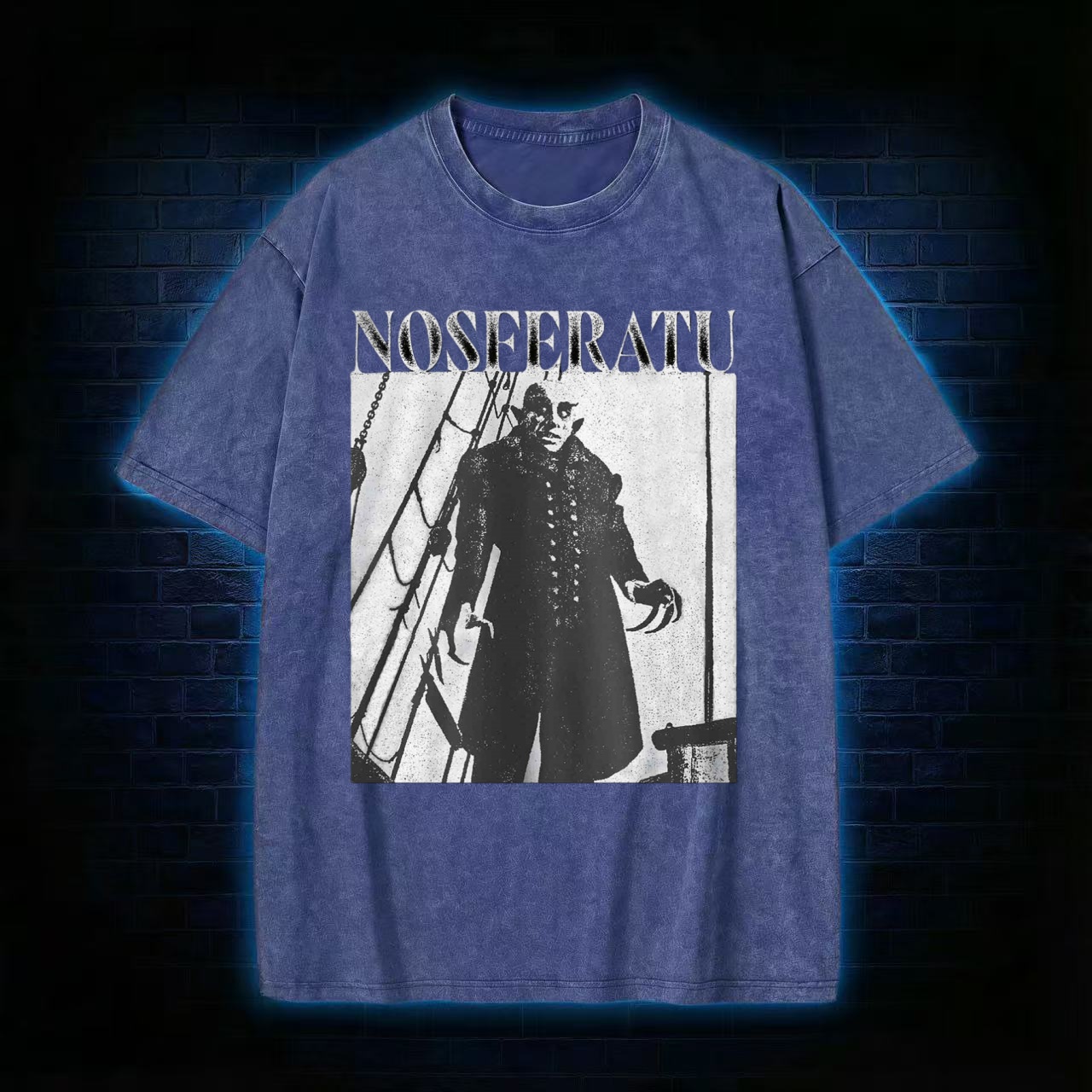 Nosferatu Vintage Horror Poster Washed T-shirt