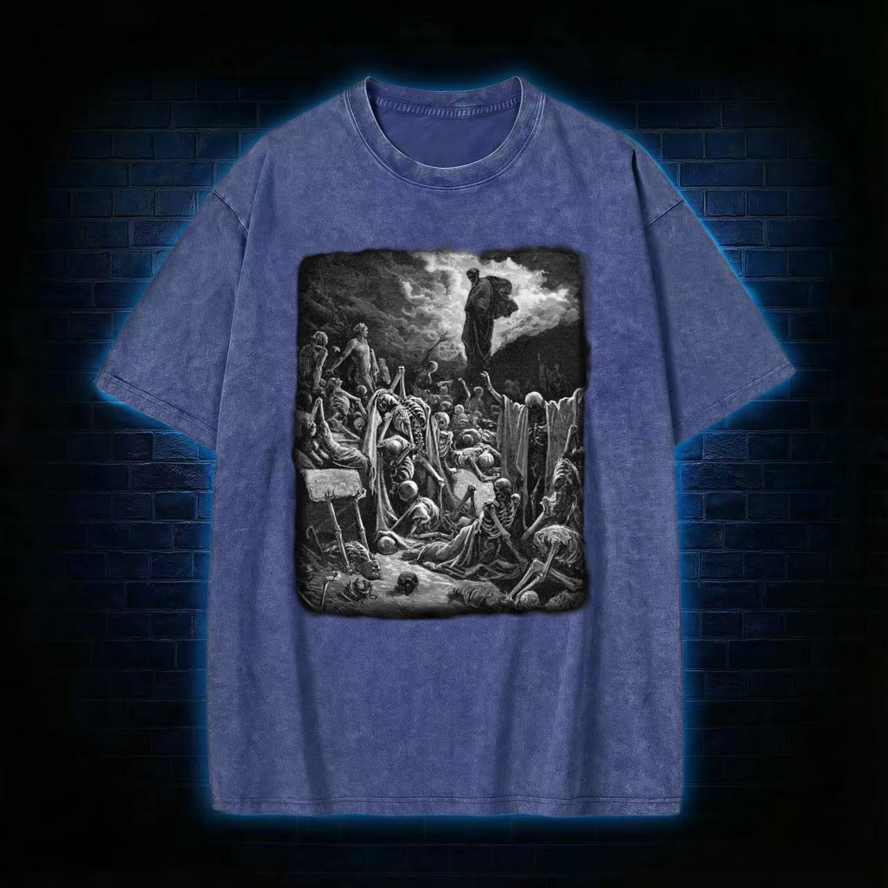 The Vision Of The Valley Of Dry Bones Art Washed T-shirt