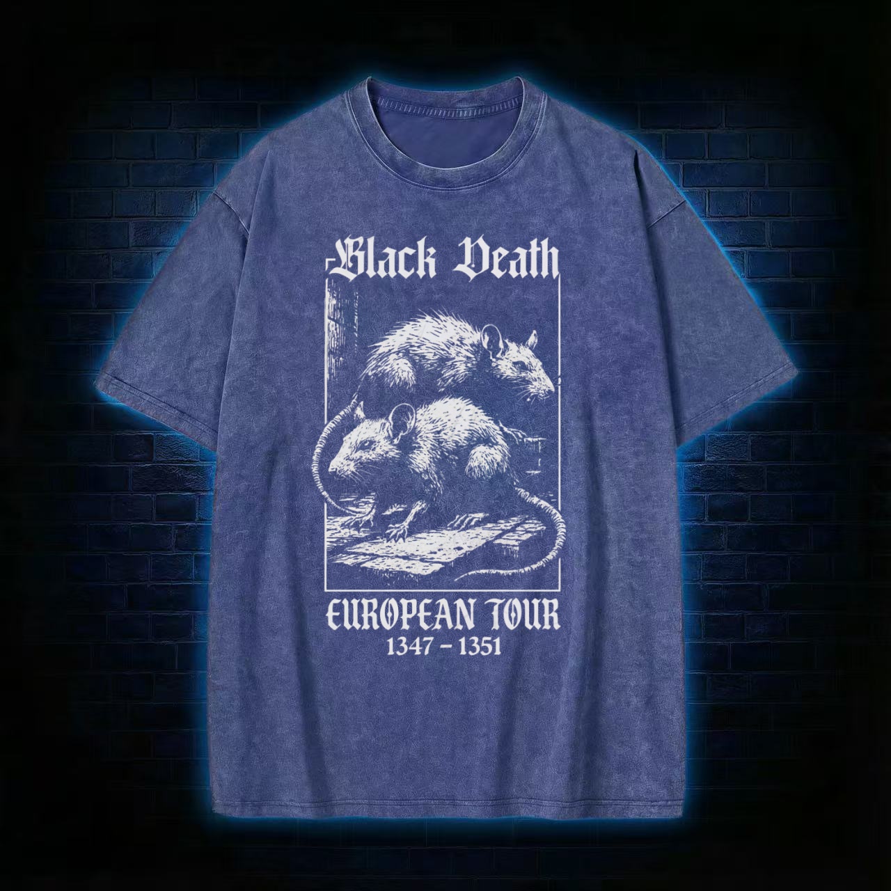 Black Death European Tour 1347-1351 Metal Washed T-shirt