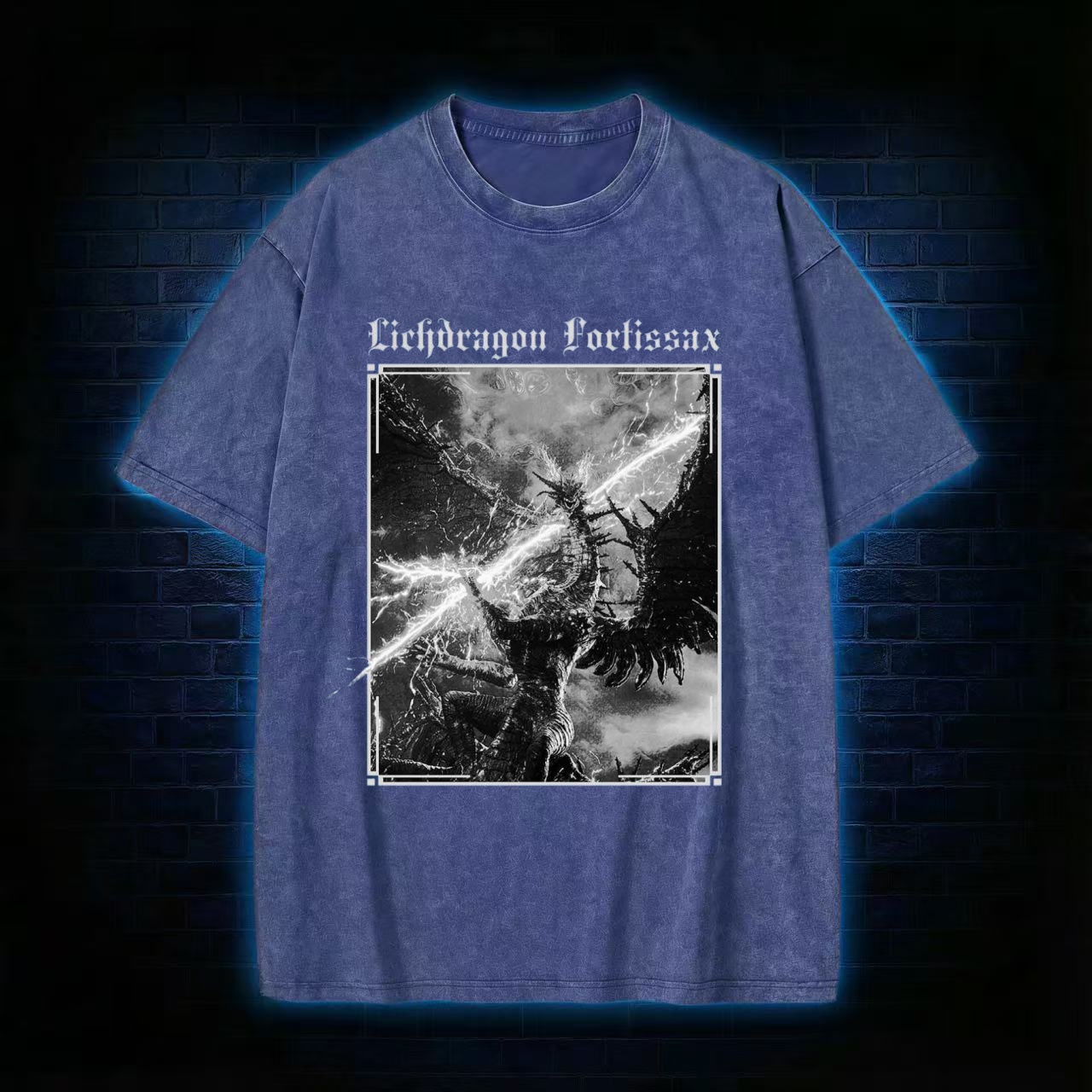 Lichdragon Fortissax Elden Ring Washed T-shirt