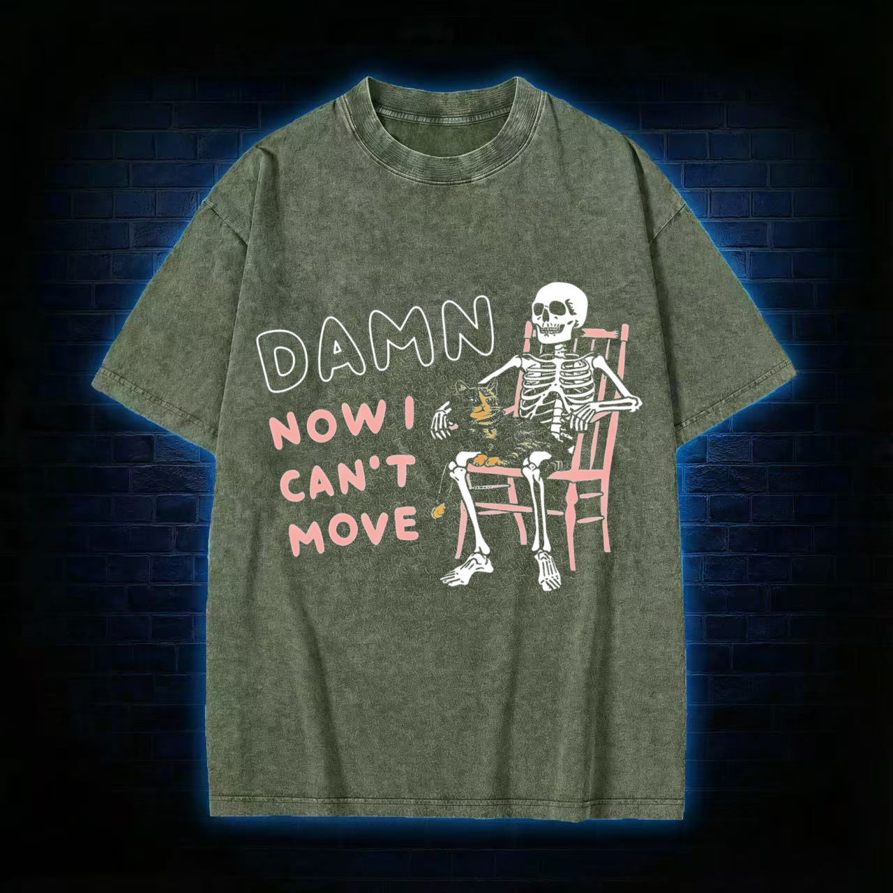 Damn Now I Can't Move Washed T-shirt