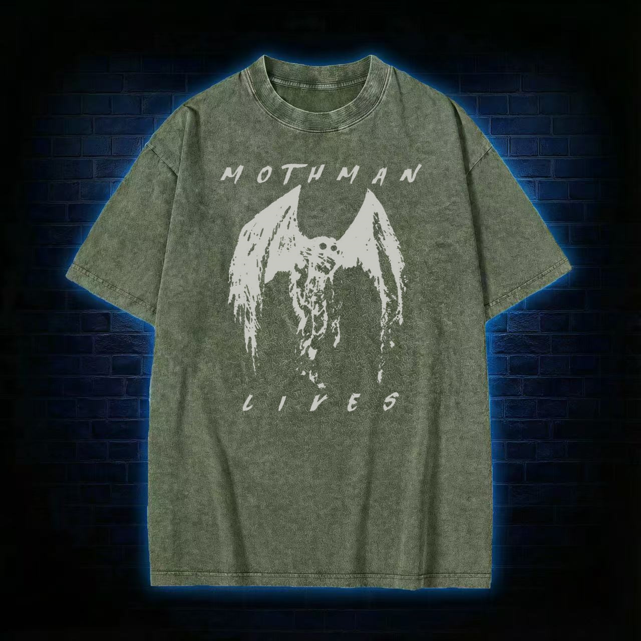 Mothman Lives Washed T-shirt