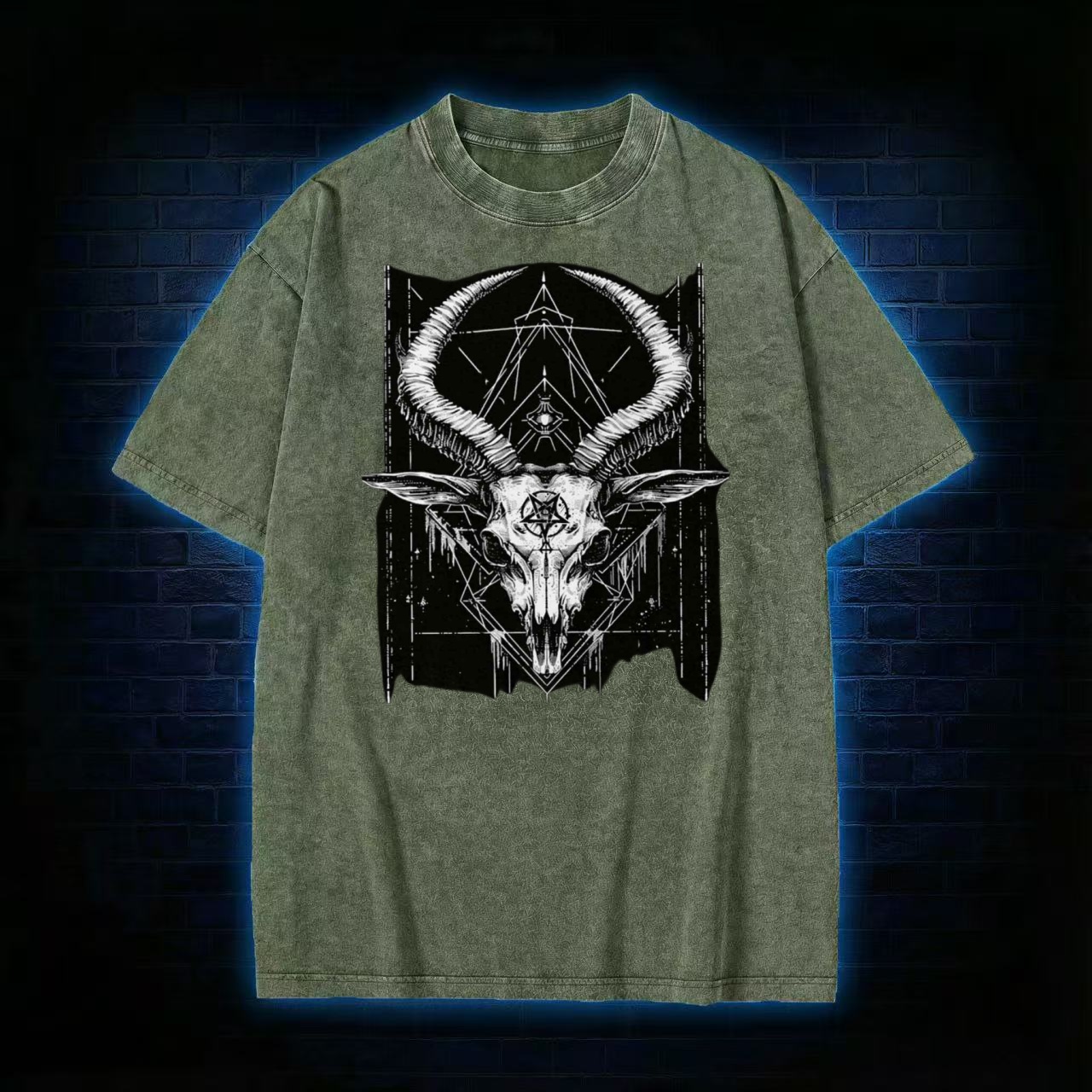 Baphomet Occult Washed T-shirt