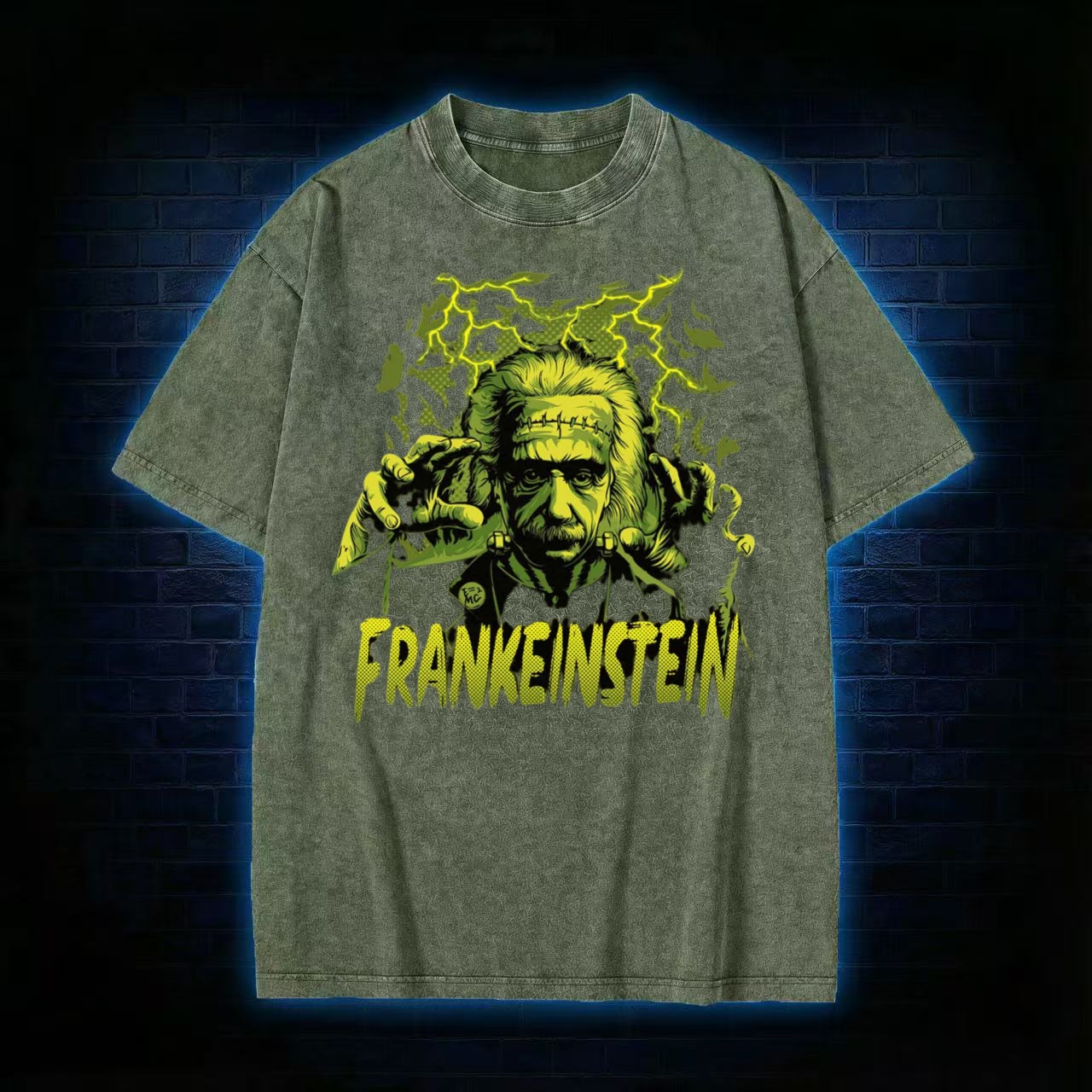 "Frankeinstein" Mad Scientist Monster Mash Washed T-shirt