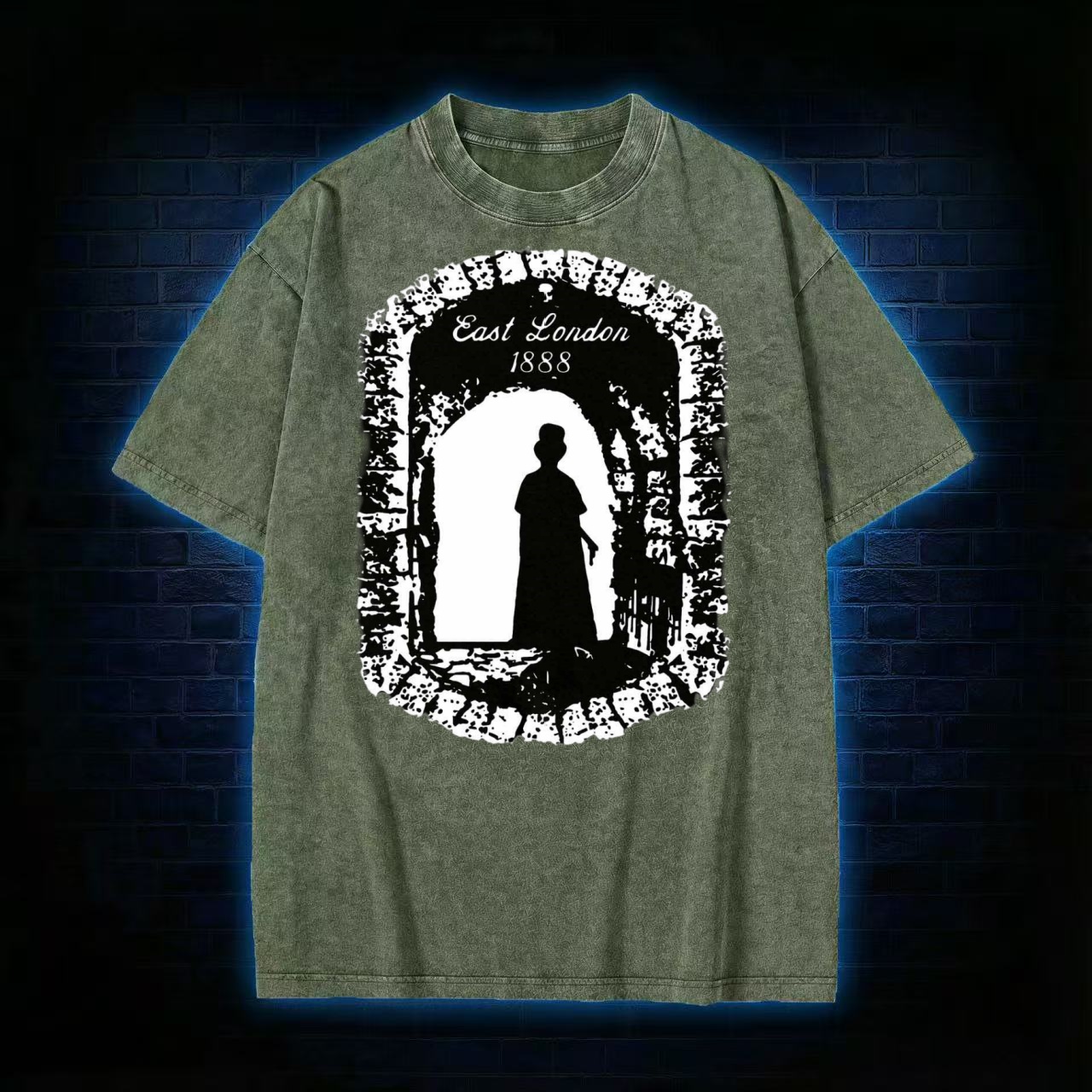 East London 1888 Jack The Ripper Washed T-shirt