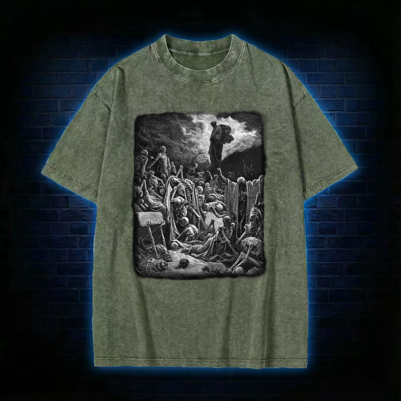 The Vision Of The Valley Of Dry Bones Art Washed T-shirt