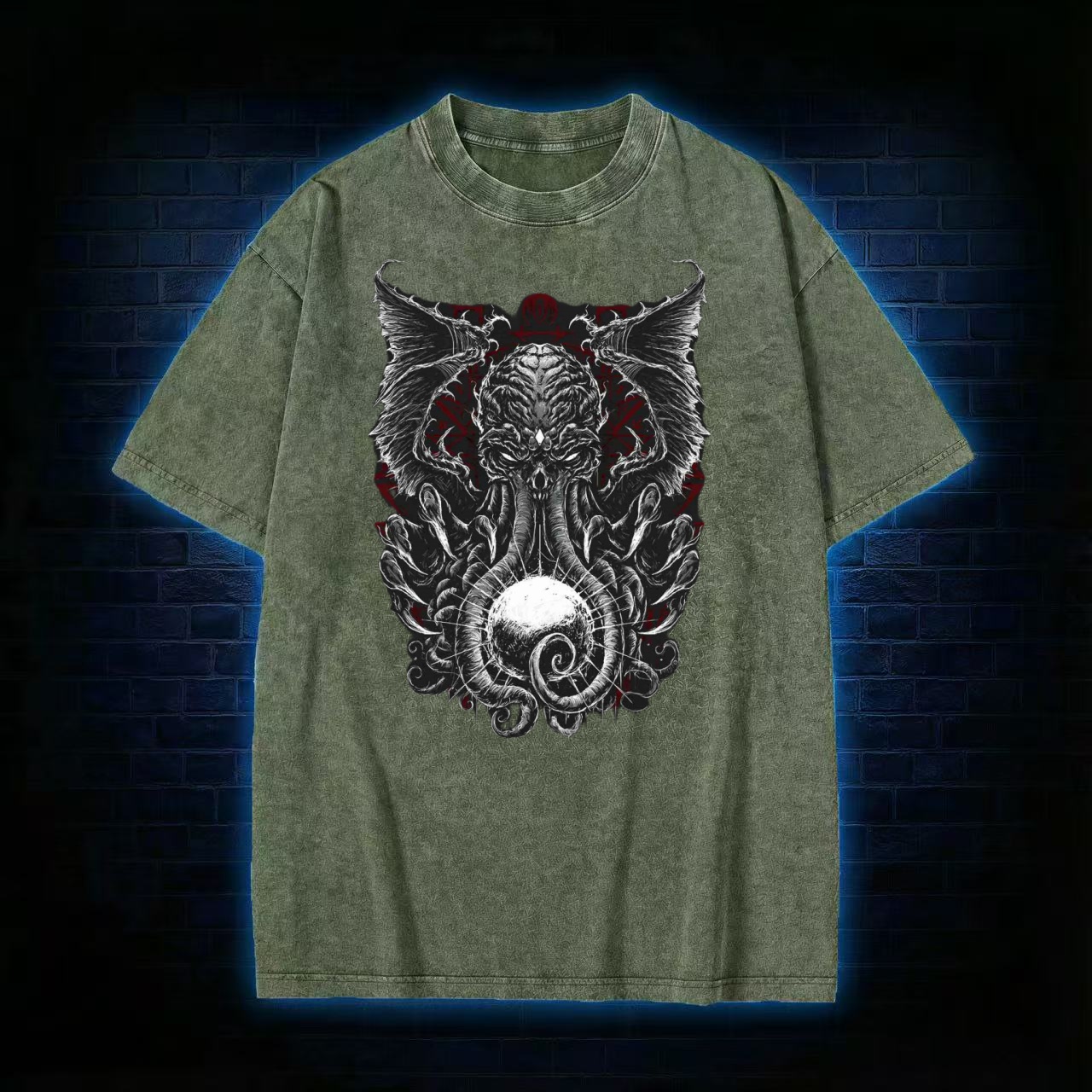 Cthulhu Cosmic Horror Washed T-shirt