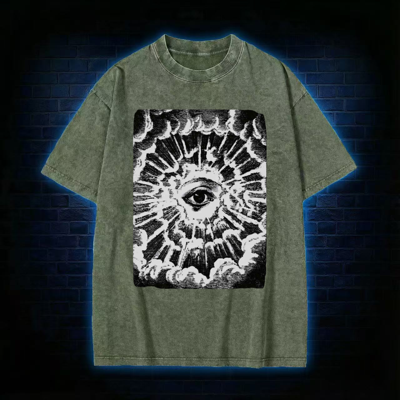 All-Seeing Eye Occult Graphic Washed T-shirt