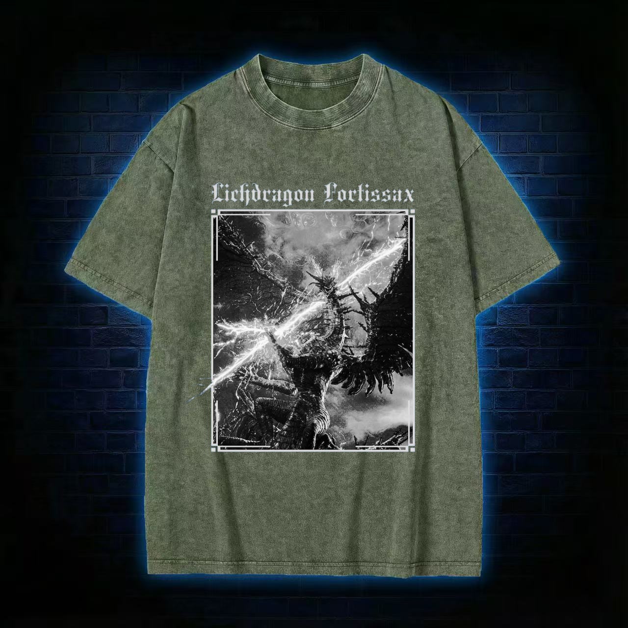 Lichdragon Fortissax Elden Ring Washed T-shirt